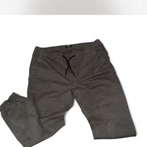 Casual Drawstring Pants Olive grey